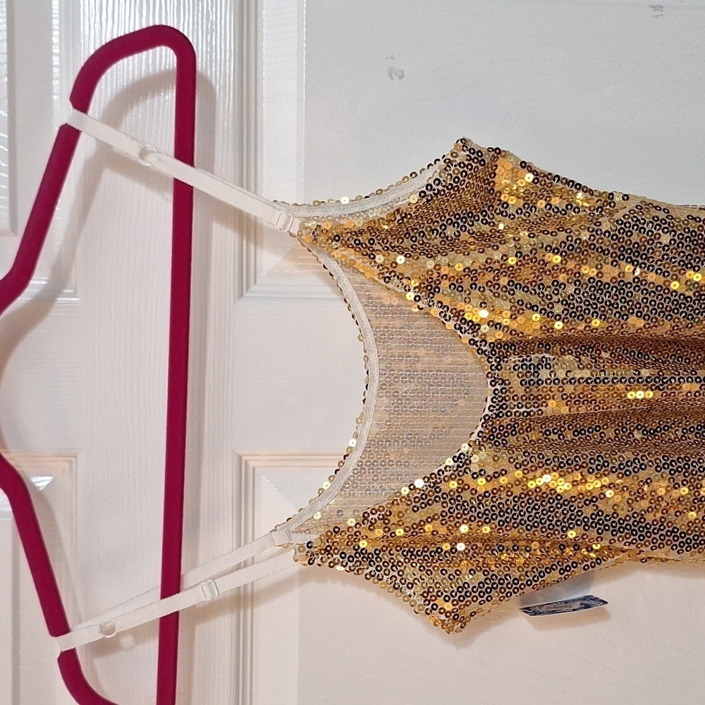 Intimately Free People Gold Sequin Holiday Dress SZ.XS-TP ✨ - Picture 7 of 16